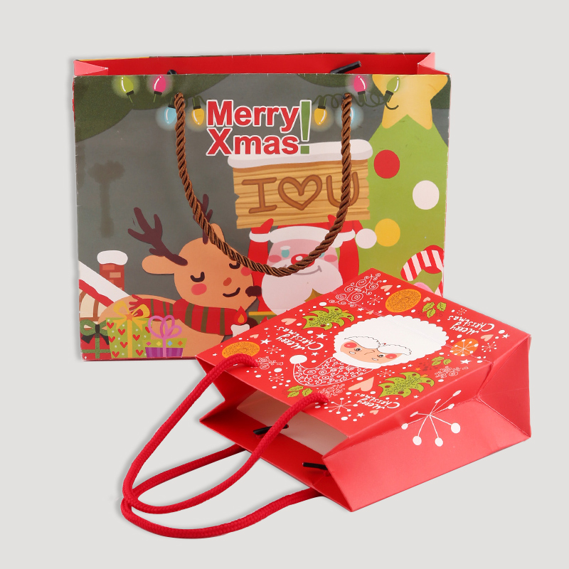 christmas designs paper shopping bags