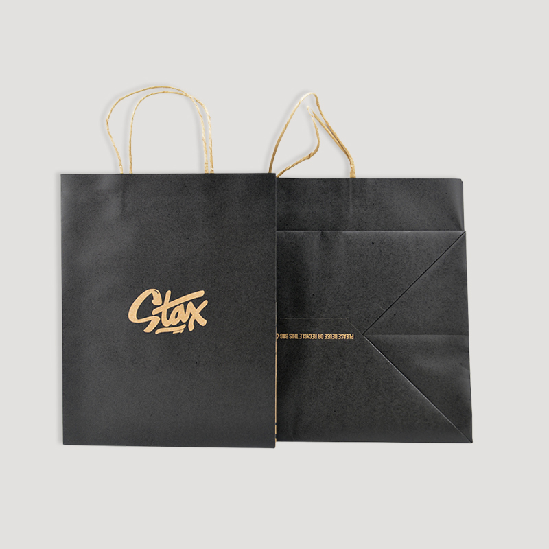 black kraft paper bag