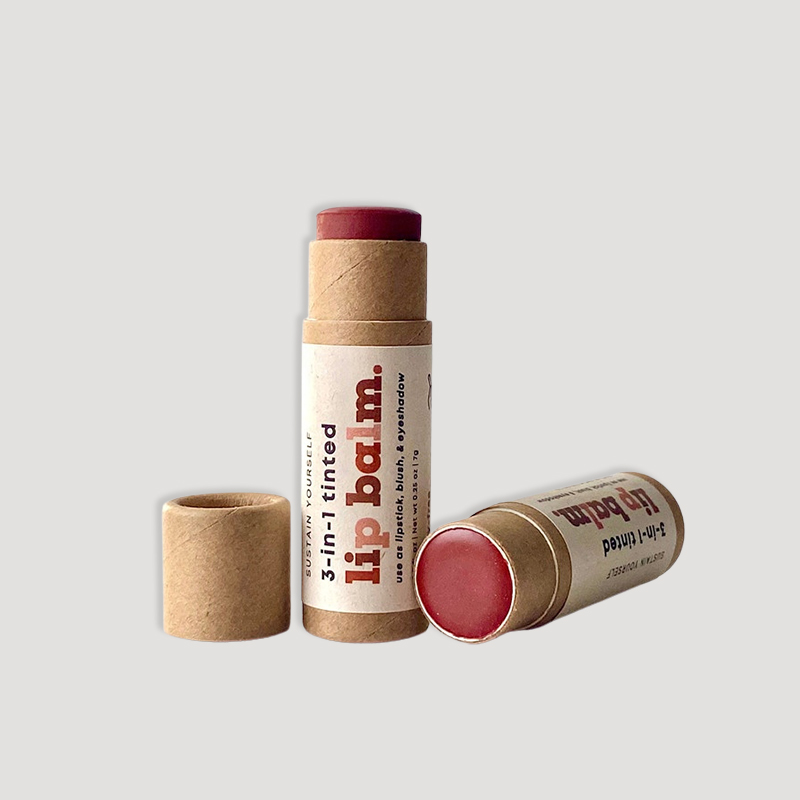 eco friendly squeeze kraft paper tube for lip