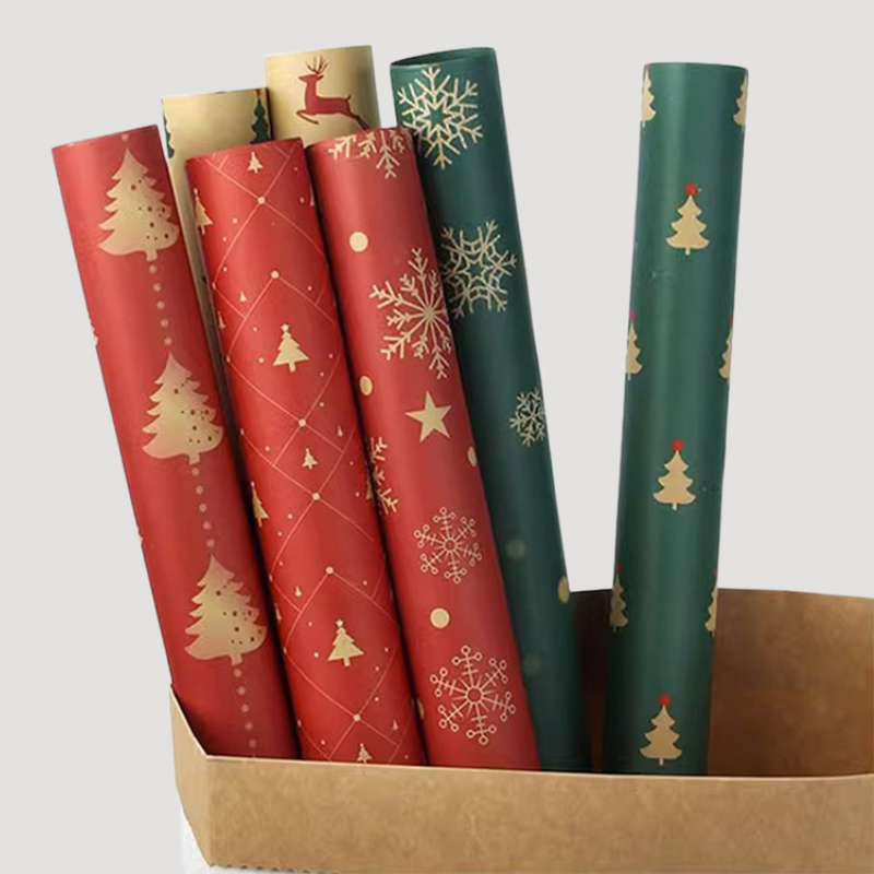 wrapping paper gift roll christmas