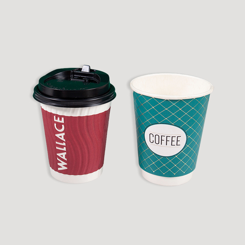 8oz double walled paper cup with lid