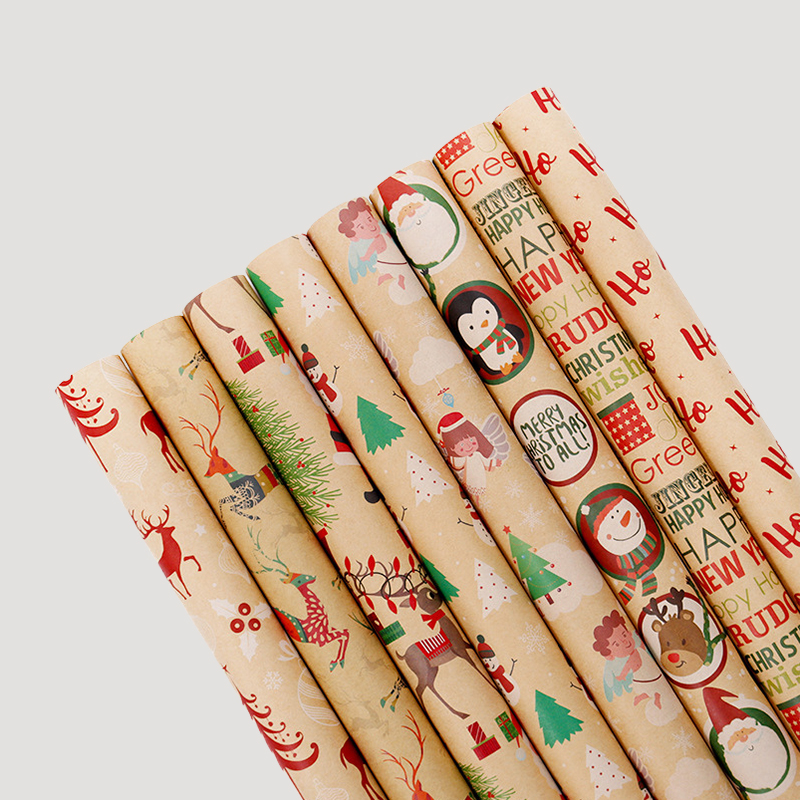 kraft christmas wrapping paper