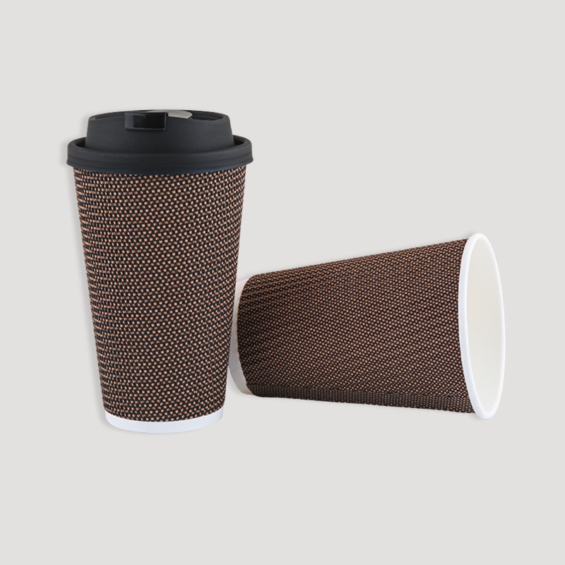 Plaid paper cup