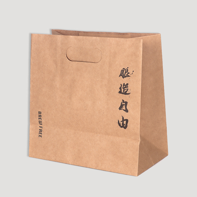 kraft paper bag with seal flat