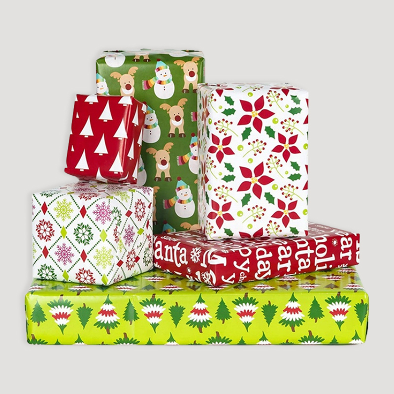 wrapping paper gift roll christmas