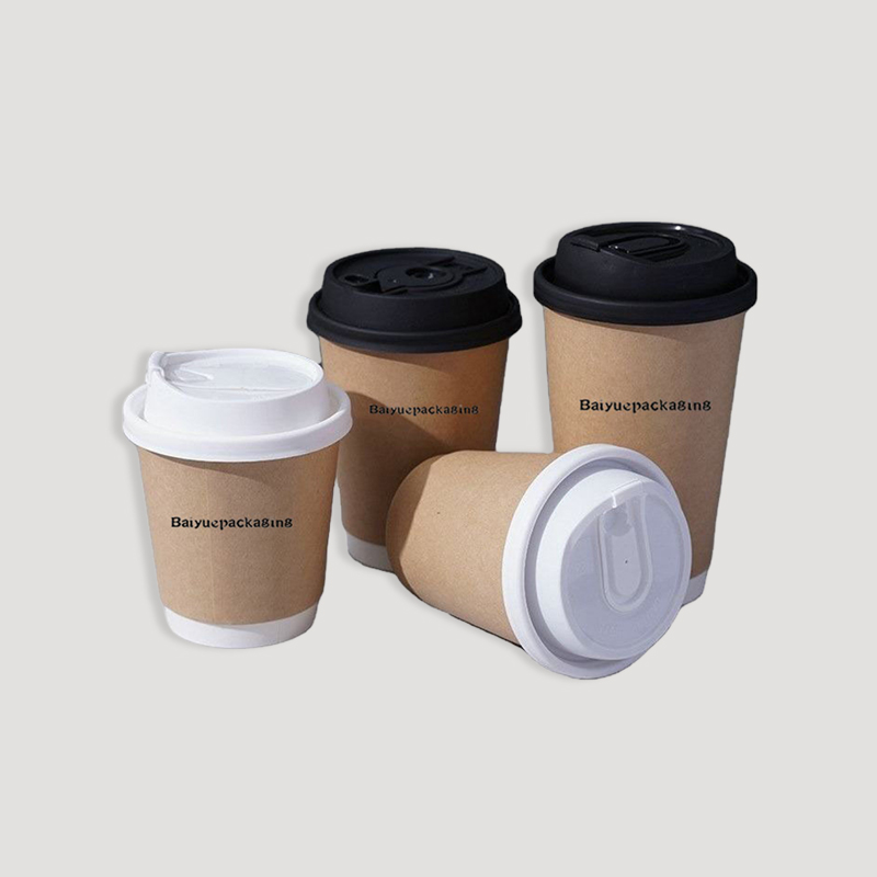 double walled paper cup with lid