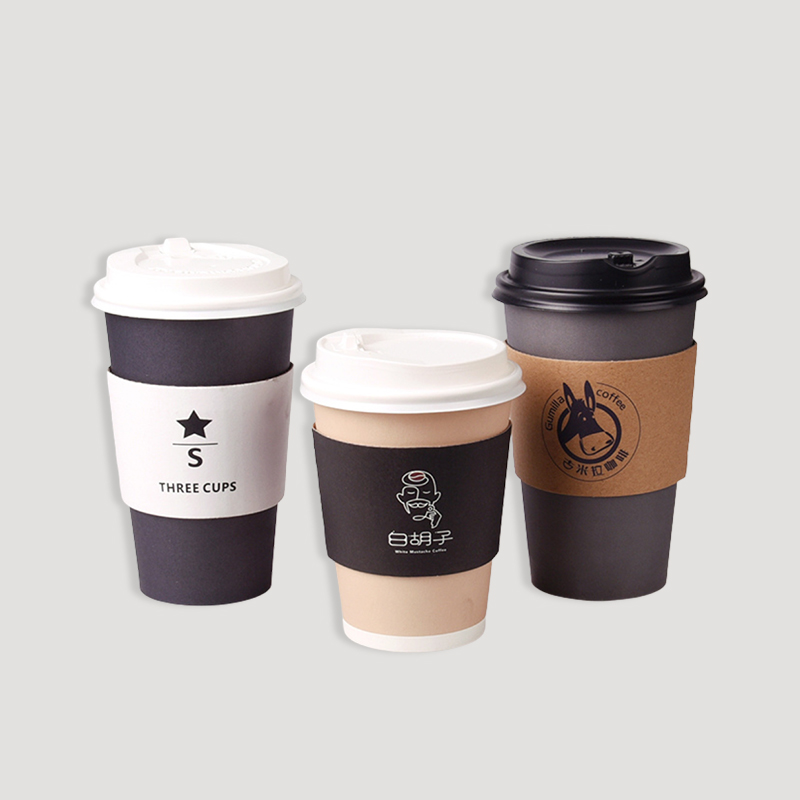 double wall paper cup with sleeve