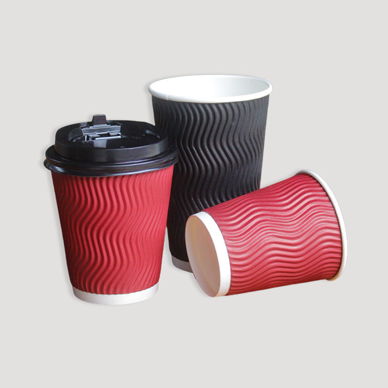 Paper vertical pattern coffee cup