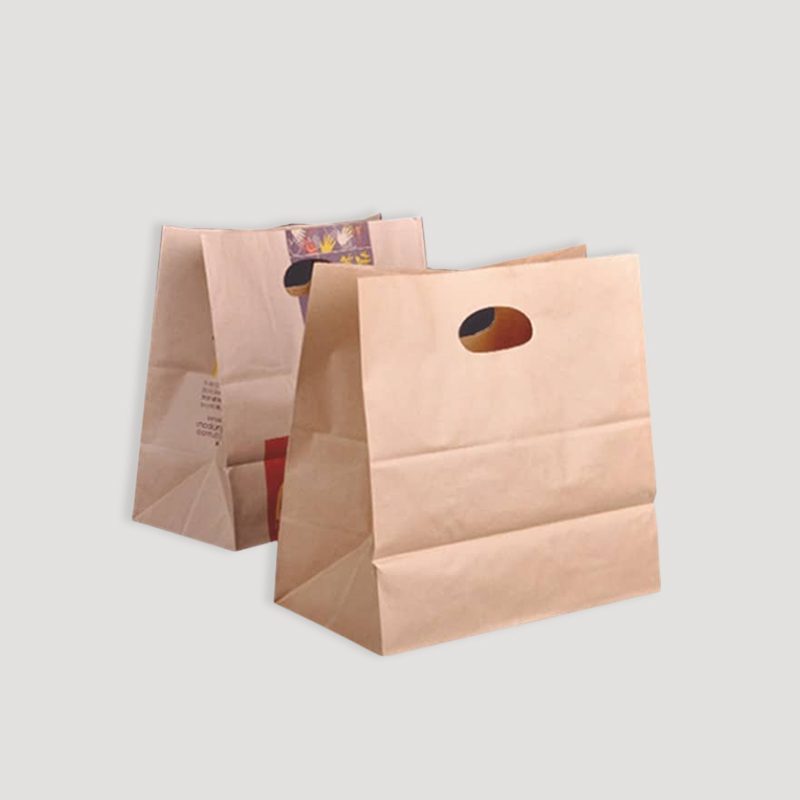 fast food packaging brown kraft paper bags