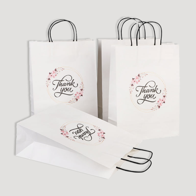 white kraft paper bag